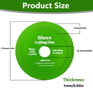 Meule diamantée industrielle 100/110/115/125mm meule d'angle presse à chaud métal/béton renforcé de <span class=keywords><strong>verre</strong></span> vert OEM - Product Image 3