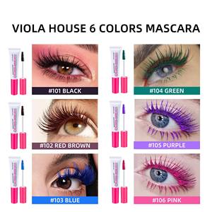 Mascara coloré VIOLA HOUSE en gros, logo personnalisé, waterproof, anti-bavures, facile à enlever, teinture <span class=keywords><strong>pour</strong></span> cils, usine <span class=keywords><strong>de</strong></span> maquillage - Product Image 1