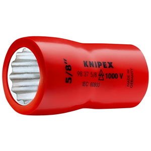 Knipex <b>Socket</b> Wrench 5/8 In Double Hexagon 1000 V Insulated Made In Germany - Product Image 1