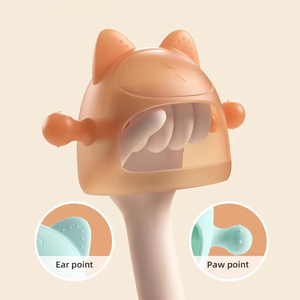 Nouvelles couleurs design personnalisé <span class=keywords><strong>chat</strong></span> gutapercha silicone souple <span class=keywords><strong>anneau</strong></span> <span class=keywords><strong>de</strong></span> <span class=keywords><strong>dentition</strong></span> jouet sensoriel caoutchouc naturel bébé <span class=keywords><strong>anneau</strong></span> <span class=keywords><strong>de</strong></span> <span class=keywords><strong>dentition</strong></span> guantes pour les nourrissons - Product Image 3