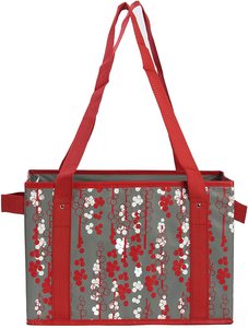 Ensemble de sacs fourre-tout d'épicerie réutilisables de haute qualité boîte de rangement de cuisine minimaliste fond renforcé laminé pliable - Product Image 6