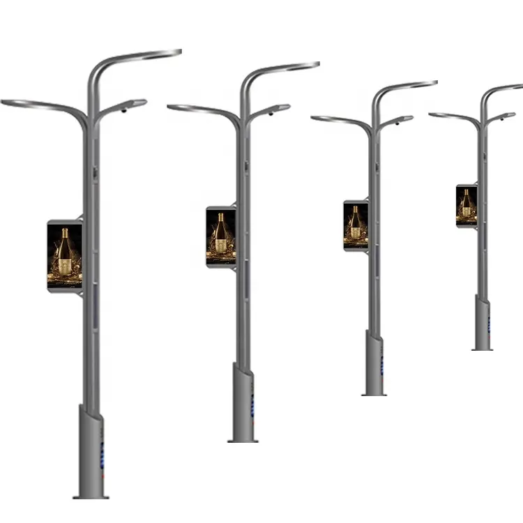 עמוד אור חיצוני LED מסך LED עמוד תצוגת מסך פרסום עמוד רחוב פרסום LED מסך לנקודת מכירה
