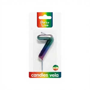 ปาร์ตี้งานแฮนด์เมดหมายเลข 1 เทียนตกแต่งขนาด 6 ซม. 7 ชิ้น สำหรับงานวันเกิด ตกแต่งบ้าน ปีใหม่ อีสเตอร์ รอมฎอน บาร์ต่างๆ จากจีน - Product Image 1