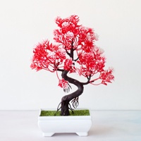 LONGSTAR Palmier Artificiel Décoratif Bonsaï avec Pot, Plantes Artificielles pour la Décoration Intérieure de Table