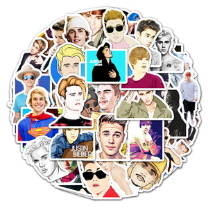 51 Uds Idol cantante <span class=keywords><strong>Justin</strong></span> Bieber vinilo Graffiti pegatinas para Laptop Skateboard botella papel de pared Drew House Sticker - Product Image 2