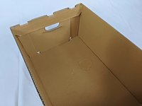 Boîte en carton ondulé robuste, imperméable et enduite de cire pailletée pour l'emballage de fruits de mer congelés, de poisson et d'aliments pour bébés