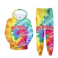 Ensemble de sweats à capuche streetwear surdimensionnés à épaules tombantes, entièrement imprimés par sublimation 3D personnalisée, motifs Backwoods Cookie RAW, dessins animés et anime