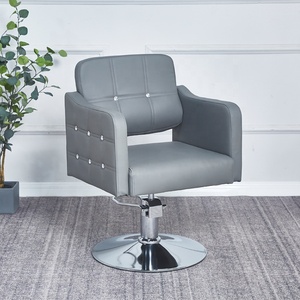 Fauteuil de Barbier Capitonnée Hydraulique Pivotant pour Salon de Coiffure - Product Image 3