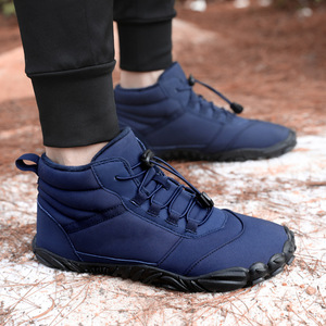 Bottes d'hiver unisexes, hauteur cheville, bout rond, tige synthétique, semelle extérieure en caoutchouc antidérapante, doublure chaude en fourrure, semelle intermédiaire en EVA - Product Image 3