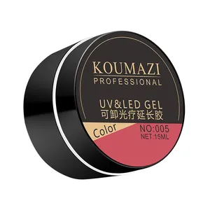 KOUMAZI PRO 15ml Pink Extension Nail Gel Crystal White Nail Finger Extension UV Gel Varnish