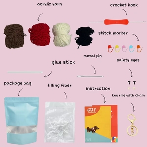Kit de <span class=keywords><strong>crochet</strong></span> pour teckel mignon, fait main, adorable poupée de chien tricotée, fournitures tout-en-un pour marque-page et cadeau, kit de <span class=keywords><strong>crochet</strong></span> pour teckel à faire soi-même - Product Image 2