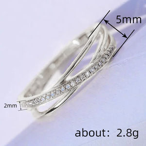 Anello con Design a Croce, Stile Semplice, Anello da Dito per Donne - Product Image 4