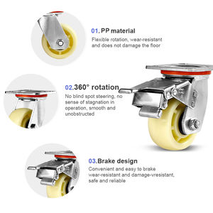 Fabrikpreis Großhandel Hochleistungs-Lenkrollen PP-Räder Industrielle Lenkrolle mit Oberplatte - Product Image 3
