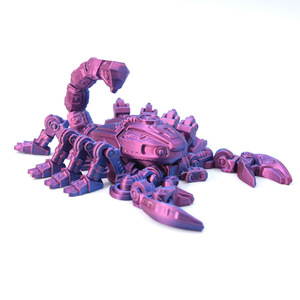 Scorpion mécanique imprimé en 3D avec articulations flexibles, figurine animale à l'échelle 1/12, ornement de bureau, jouet pour enfants, cadeau, décoration de la maison - Product Image 5
