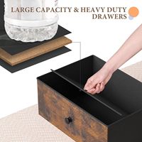 Gabinete de madera con acento Cómoda rústica Cajones de tocador altos con marco de metal resistente Gabinete de cocina para vivir