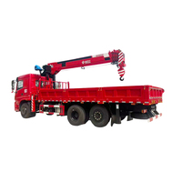 Grue montée sur camion Sanhuan Haolong de 10 tonnes avec châssis à essieu relevable, flèche légère à haute résistance, personnalisable pour l'exportation