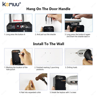 KEMUU-Coffre-fort électronique à clé, avec télécommande, design inviolable, robuste pour l'extérieur et l'intérieur