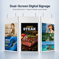 Pantallas y Señalización Digital HAUMR, Pantalla LED Publicitaria de Doble Pantalla Colgante de 43 Pulgadas para Espacios Públicos Interiores y Centros Comerciales