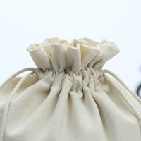 Sac à poussière en coton avec cordon de serrage, logo personnalisé, mini pochette pliable douce avec impression de lettres