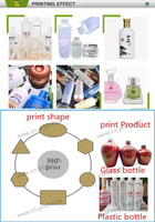 Machine de sérigraphie automatique multi-couleurs CNC pour bouteilles en verre en plastique de marque LC avec positionnement d'image CCD