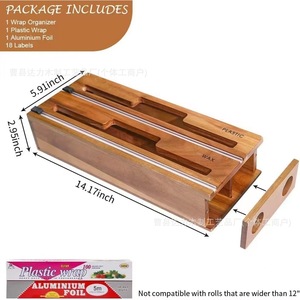 Caja de Almacenamiento de Plástico para Envoltorios de Alimentos, Cortador de Papel de Aluminio, Accesorio de Cocina Multifuncional, Organizador de Escritorio - Product Image 5