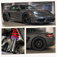 Kit de suspension coilover à 36 niveaux de réglage de la hauteur et de la force d'amortissement pour Porsche 911 718 Boxster Cayman Macan Cayenne Panamera Taycan