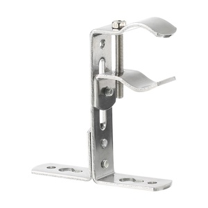 Adjustable Iron Curtain Rod <b>Bracket</b> Wall Mounted Hook Base Adjustable Support Clamp for Home Decor - Product Image 1