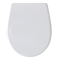 Abattant de toilette rond moderne en Duroplast, fermeture douce, déverrouillage rapide, pour sanitaires de salle de bain, fabriqué en urée