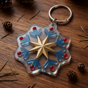 Porte-clés de Noël en acrylique personnalisés BOCE 2027, décoration créative pour les fêtes - Product Image 6