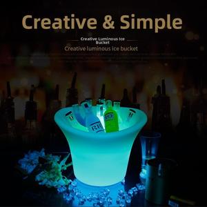 Seau à glace avec lumière LED, refroidisseur à glace éclairé par LED, refroidisseur à vin avec 16 couleurs changeantes, seau à glace pour boîte de nuit, bar, fête - Product Image 5