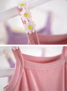 בוטיק תינוק נסיכה פרחונית שמלה 0-2 שנים ילדה קטנה דייזי פרח פס שמלת תינוק ילדה שמלת טול שמלת קיץ לתינוק