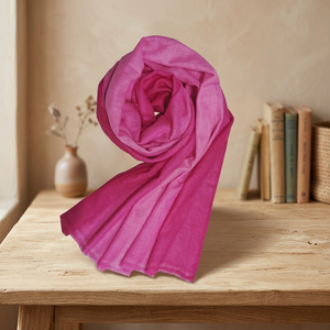 Ombre <b>Pink</b> Knitted Cashmere Style Smart Casual Scarf Women Winter Season Twill Pattern 70*200cm Lotus Fabrics LF-010 Adult - Product Image 3