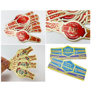 Étiquettes de cigares personnalisées de luxe de haute qualité, embossage, étiquettes de bague de cigare, autocollant avec logo - Product Image 6