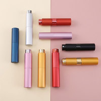Flacon de parfum cosmétique en aluminium givré rechargeable Mingsheng Travel, 5 ml, 8 ml, 10 ml, atomiseur vide, atomiseur de poche, flacon en verre