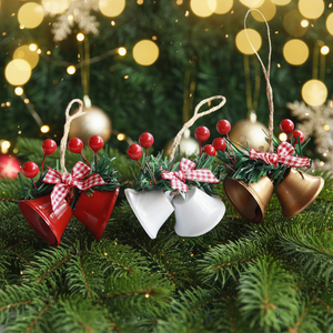 Decorazione Natalizia a Forma di Fiocco di Neve a Cinque Punte Fatta a Mano di Alta Qualità con Accessori a Forma di Bacca Impermeabile - Product Image 2