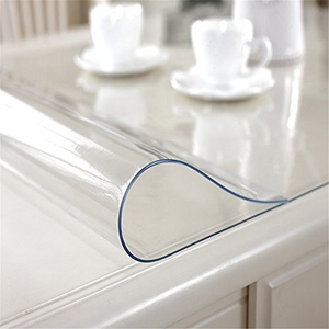 3mm dicke transparente wasserdichte PVC-Folie Tischdecke Rollen rund klar flexible PVC-Folie Tischdecke