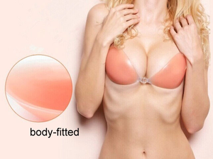 Xin Rui без бретелек с открытой спиной Невидимый силиконовый бюстгальтер для свадебного платья бюстгальтер и трусики набор - Product Image 3