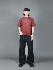 Lotfeel Haute Qualité Sans Lavage Japonais Dropshipping Stock Tissu Lourd Hommes Coupe Évasée Lisière Denim Brut Jeans - Product Image 2