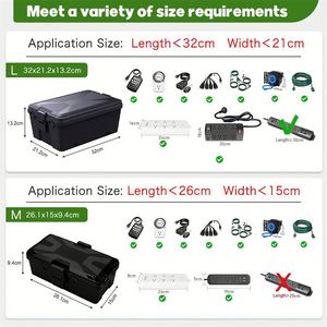 Allifemax TPE impermeable protección eléctrica extensión de enchufe y caja de conexiones plástico PP - Product Image 2