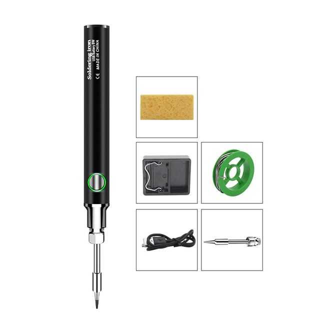 Portable USB Cordless Soldering Iron Kit Rechargeable Wireless Welding Tool for Circuit Board Repair