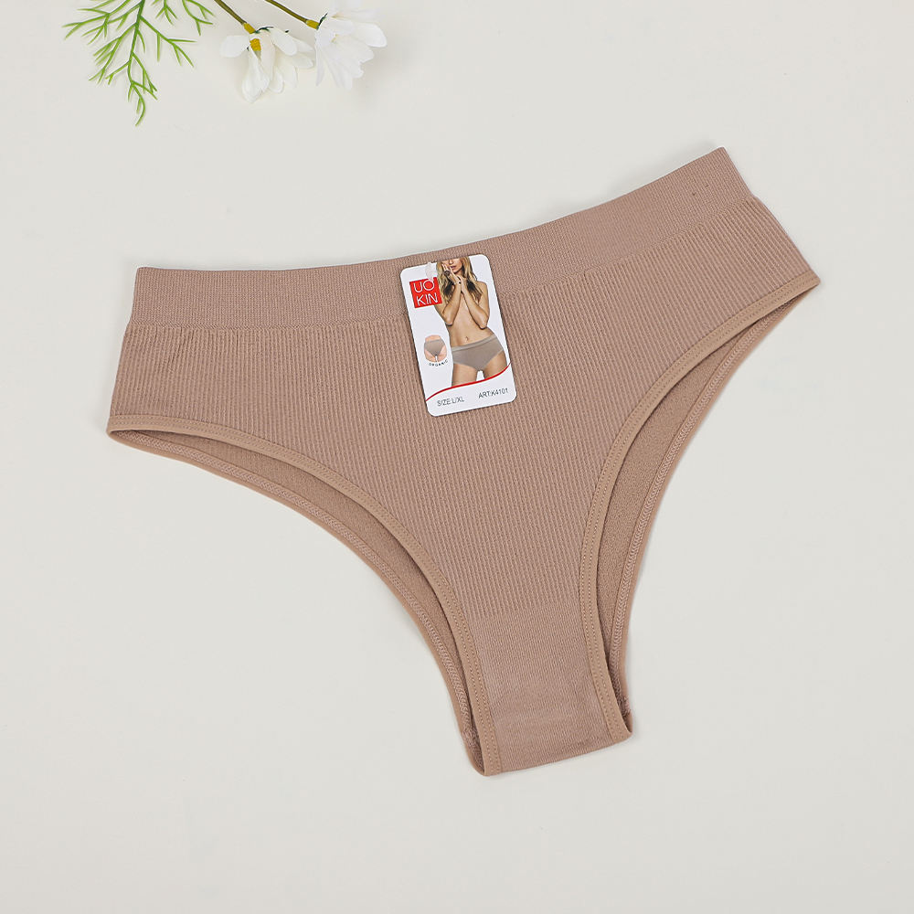 Wholesale Solid Color Seamless Panties Ladies Underwear Woman Smooth Touch Feeling Comfortable Brazilian Panties 12 Pcs Pack