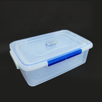 Boîte de conservation alimentaire en plastique transparent avec couvercle hermétique, récipient de préparation pour restaurant, pour réfrigérateur, organisation de la cuisine