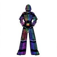 Costumes de danseur robot LED personnalisés, ensembles lumineux pour spectacles sur scène