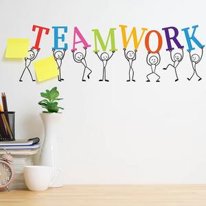 Adesivo Murale di Alta Qualità con Tema di Lavoro di Squadra Colorato per Camerette e Soggiorno, Decorazione per Bambini - Product Image 3