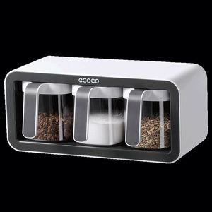 Caja Ecológica Personalizada con Cuchara, Combinación de Múltiples Compartimentos, Salero, Artículos para el Hogar, Condimentos - Product Image 1