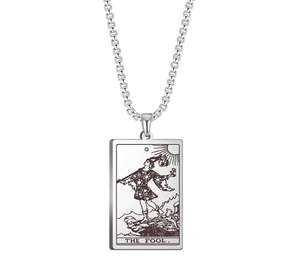 Collar de cartas de Tarot Rider Waite personalizado, de acero inoxidable de Arcania amuleto, tarjetas de Tarot - Product Image 1