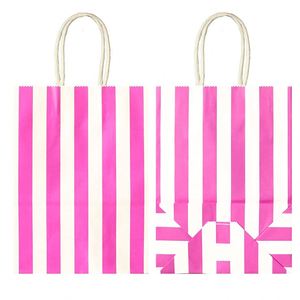 Bolsas de Regalo Rayadas, Bolsas Pequeñas de Papel Kraft con Asas, para Navidad, Cumpleaños, Bodas, Fiestas, Bolsas de Regalo para Tiendas Minoristas - Product Image 2