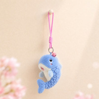 Porte-clés en peluche mini poisson Koi mignon, design personnalisé, 5 couleurs, pendentif de sac, cordon avec clochette, cadeau porte-bonheur pour couple, vente en gros
