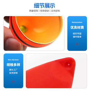 Flotteur de pêche en mer de haute qualité, profil en T, rouge et noir, en plastique, flotteur ventru pour la pêche en mer - Product Image 4