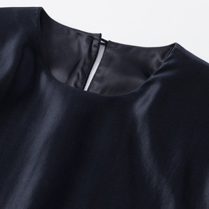 Round Neck <strong>Long</strong> <strong>Sleeve</strong> <strong>Wool</strong> Silk Blend Maxi <strong>Dress</strong> for Women Elegant Solid Black <strong>Dress</strong> <strong>With</strong> Waist Belt - Product Image 5